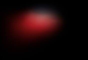 Poster - A grainy, abstract gradient background fades from a blurry red to black.