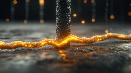 Poster - Abstract Glowing Energy Stream.