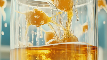 Poster - Yellow Cells in Liquid.
