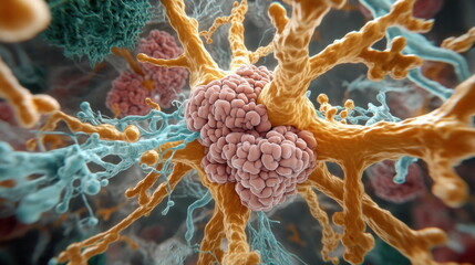 Poster - Microscopic View of Cells and Dendrites.