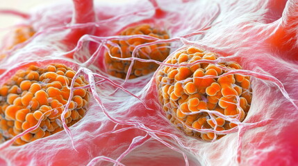Aufkleber - Microscopic View of Cancer Cells.