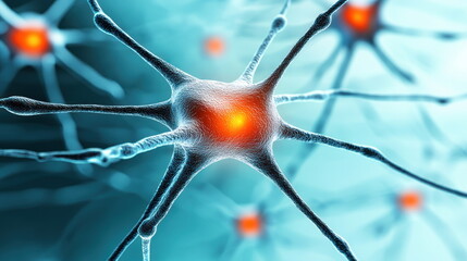 Poster - Neuron Cell Network Close-up.