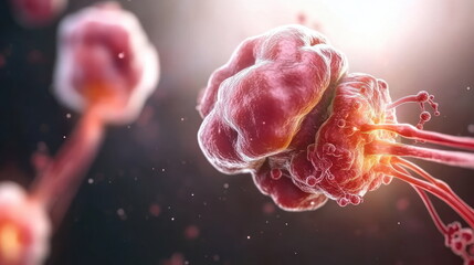 Aufkleber - Cancer Cell Microscopic View.
