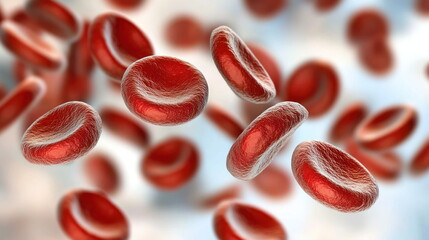 Poster - Red Blood Cells Microscopic View.
