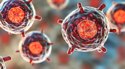 Aufkleber - Microscopic View of a Virus Particle.