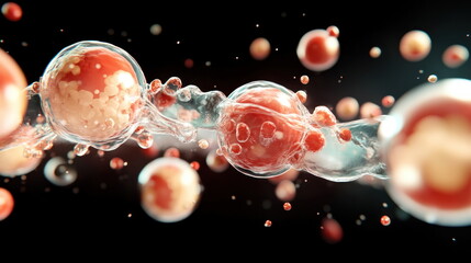Aufkleber - Abstract Cells in Liquid.