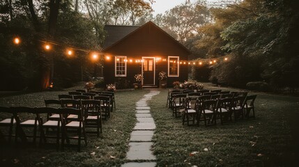 A cozy backyard wedding celebrates love in an intimate outdoor setting. Incorporating world wedding traditions