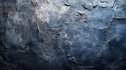 Poster - A wall with a blue background and a white circle in the middle
