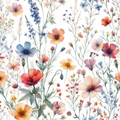 watercolor wildflowers