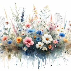 watercolor wildflowers