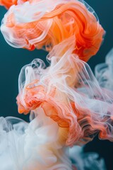 Aufkleber - Vibrant silky smoke patterns in fluid motion against a dark backdrop