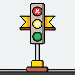 Traffic Light vector illustration.