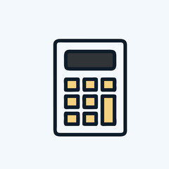 Poster - Calculator icon vector art image set.