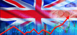 © IHERPHOTO - UK financial growth concept, economic recovery. Growth of UK economy on the financial graph