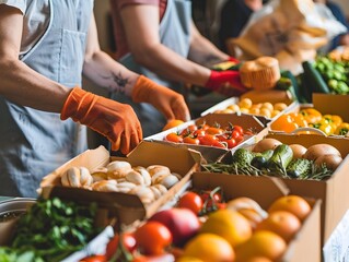 Volunteers Collecting and Distributing Surplus Food to Support Community Food Security