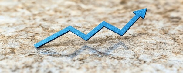 Poster - Simple Graph Symbolizing Winning in Blue Color