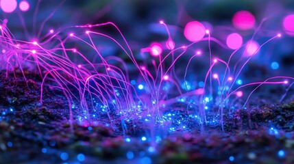 Poster - Microscopic Mycelium Communication Network Visualization