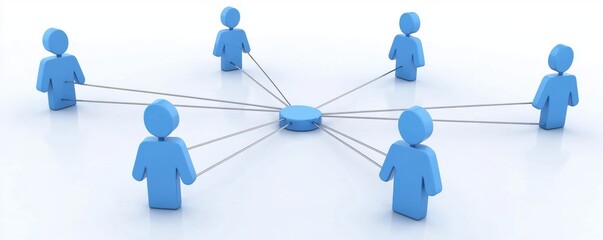 Poster - Connection Concept with People and Lines Graphic , Concept Expanding Connections