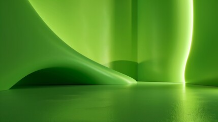 Vibrant neon green background  a dynamic canvas for creative projects and product displays