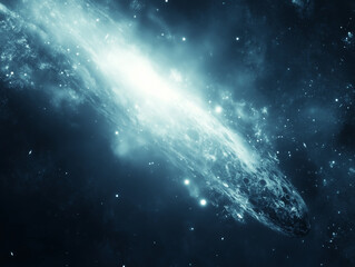 Wall Mural - Comet Ultra Stunning 4K Textured Comet: Marvel at the Celestial Speed Across the Sky
