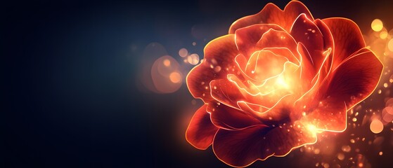 Aufkleber - Vibrant Flower with Soft Glow and Bokeh Background