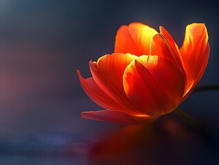 Poster - Vibrant Red Flower Petals in Soft Light