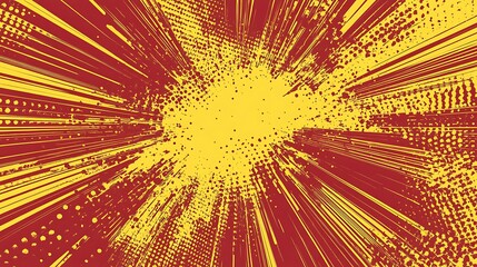 Poster - Abstract background with yellow and red burst.