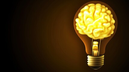 Aufkleber - A Light Bulb Shaped Like a Human Brain