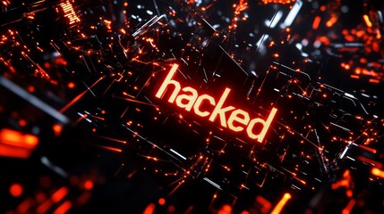 Leinwandbilder - Hacking scam, computer warning message that alerts you to a hack.