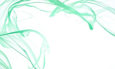 Wall Mural - Aqua Ink Swirl: Abstract art featuring a mesmerizing swirl of light teal ink, creating elegant, flowing lines against a clean backdrop.