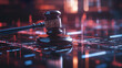 © C R - A Digital Gavel Symbolizing Law and Technology