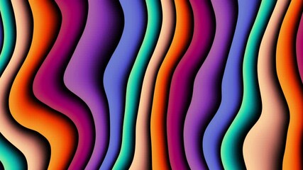 Poster - Colorful holographic liquid waves abstract motion loop background