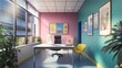 © Papisut - The walls of the room are adorned with motivational posters or company values.