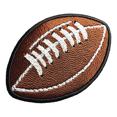 american football design embroidered patch isolated on transparent background