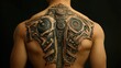 © WITTAYA  ANGMUJCHA - Biomechanical tattoo art, combining human anatomy with mechanical designs for a futuristic body art concept.