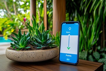 Poster - Minimalist smartphone screen with a loyalty app open, displaying just a progress bar and an 