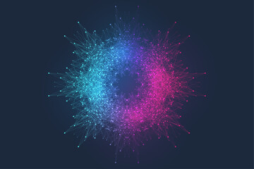 Fototapete - AI Banner Concept In The Digital Style. Generative Ideas Design Element For Internet Technology. Futuristic Technology Concept Artificial Intelligence
