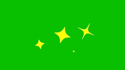 sky stars, starry night dark blue background.twinkling stars animation, gold cartoon, flat, vector, 