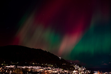 shots in bergen during northern lights event, norway