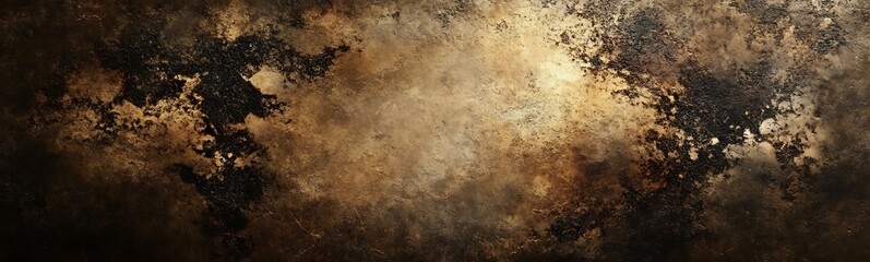 Poster - An abstract image featuring a textured blend of earthy tones and dark shapes, evoking a sense of depth and atmosphere.