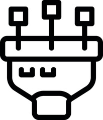 Poster - Simple bold outline icon representing a router providing a wireless internet connection