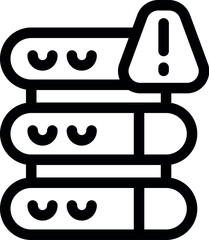 Poster - Server warning icon representing database alerts, potential risks, or critical system notifications
