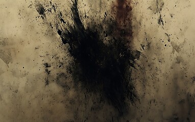 Aufkleber - An abstract image featuring dark, chaotic streaks against a muted background, suggesting emotion and movement.
