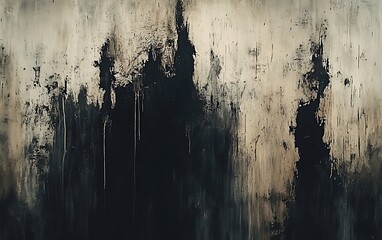 Aufkleber - Abstract texture featuring dark, smeared patterns over a muted backdrop, evoking a sense of depth and emotional resonance.