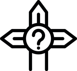 Poster - Simple decision making concept illustrated with a sign post pointing in different directions