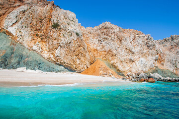 Wall Mural - Suluada Island coastal view on the Mediterranean Sea