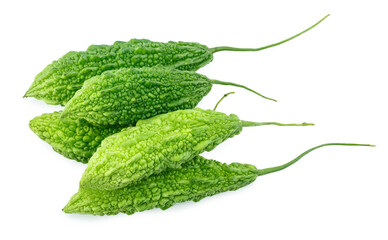 bitter gourd on the white background