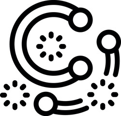 Poster - Black lines are connecting dots forming an abstract shape, symbolizing nanotechnology and its potential
