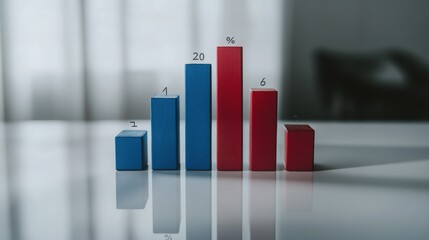 Poster - Colorful Bar Graph with Percentage Values Displayed