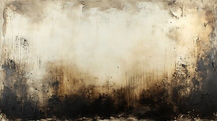 Aufkleber - Abstract artwork featuring a muted color palette of cream, beige, and black, with textured layers blending seamlessly to create a serene ambiance.